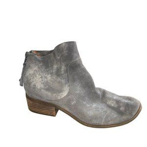 Lucky brand gray suede boots women’s size 7 ankle zip bootie casual fall